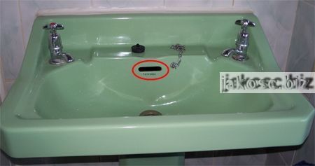poka yoke - przykład - odpływ umywalki